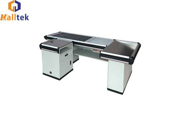 Ergonomic Electric Stainless Steel Cash Counter For Supermarket