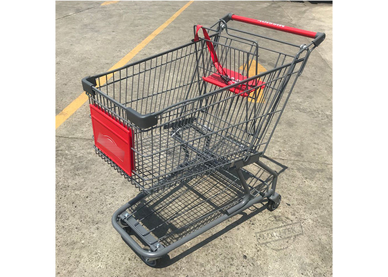 180L Heavy Duty Supermarket Shopping Trolley Cart Customized