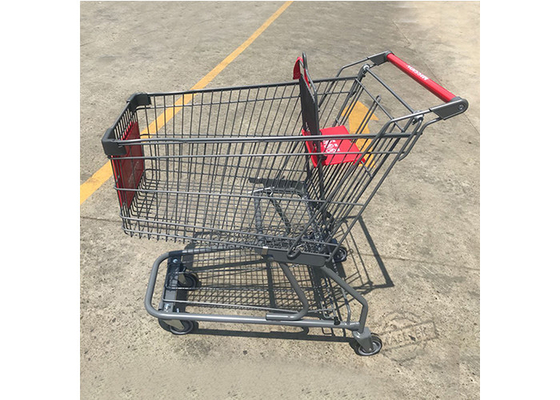 180L Heavy Duty Supermarket Shopping Trolley Cart Customized
