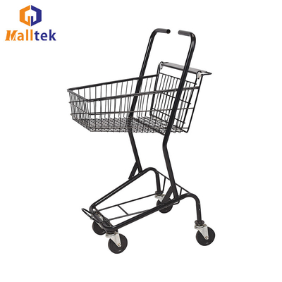 Double Layers Supermarket Shopping Trolley For Grocery 100KG Loading