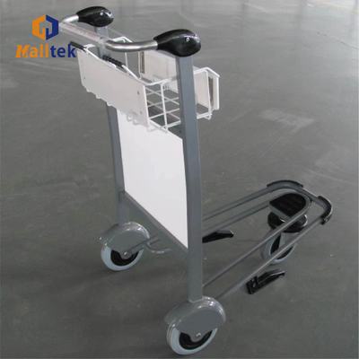Stainless Steel Airport Luggage Trolley With Handle Brake