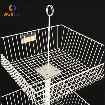 Popular Supermarket Wire Container Promotion Mesh Cage With Wheels