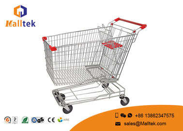 Wire Type Serviceable Supermarket Shopping Trolley Zinc Plated Large Volume 60-240L