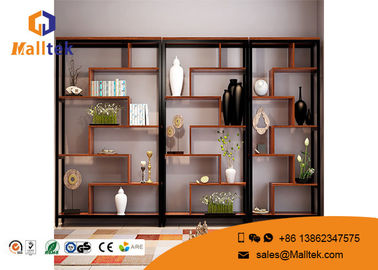 Industrial Wooden Retail Display Shelves Wood Frame Modern Design For Book Display