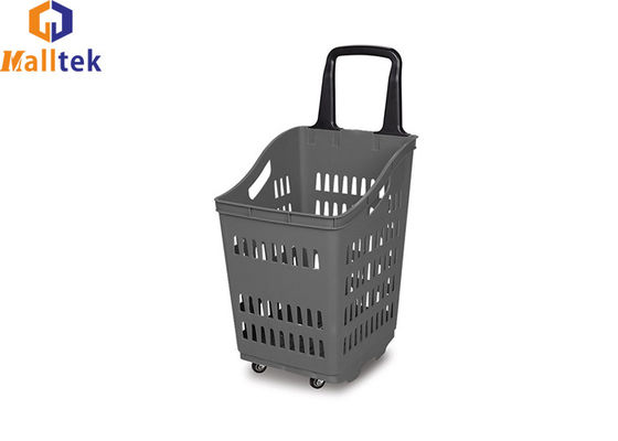 Hypermarket 4 PU Wheels Lightweight Plastic Rolling Basket
