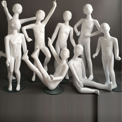 White Full Body Child Mannequin FRP For Clothing Display Show Window